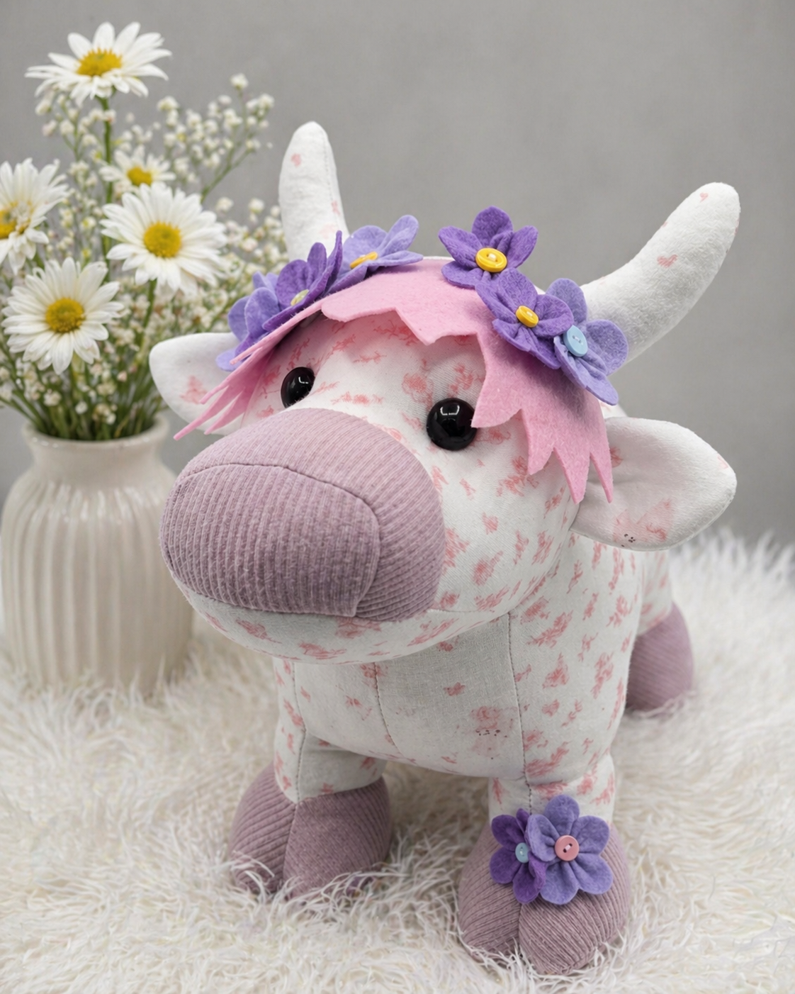 Felt flower crown add-on for a memory keepsake