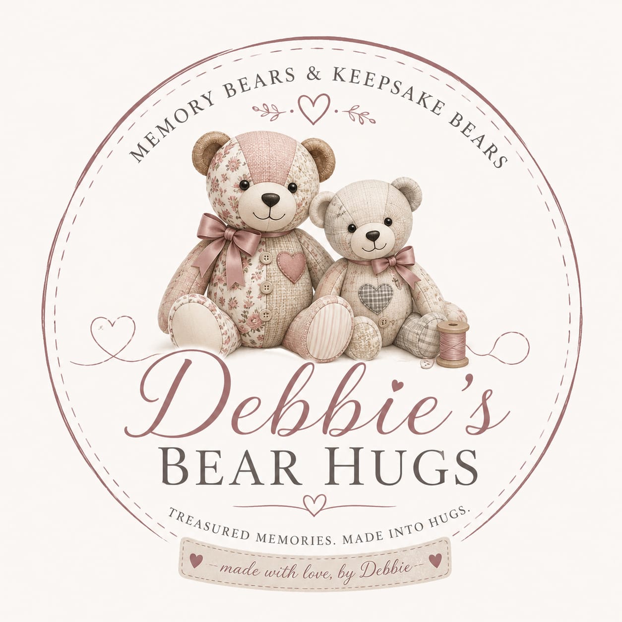 Debbie's Bear Hugs — Memory Bears and Keepsake Bears logo
