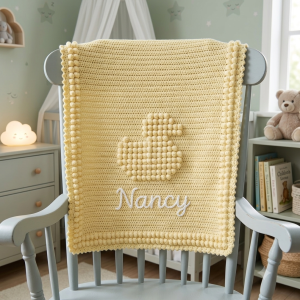 Crochet Cot Blanket Duck Design