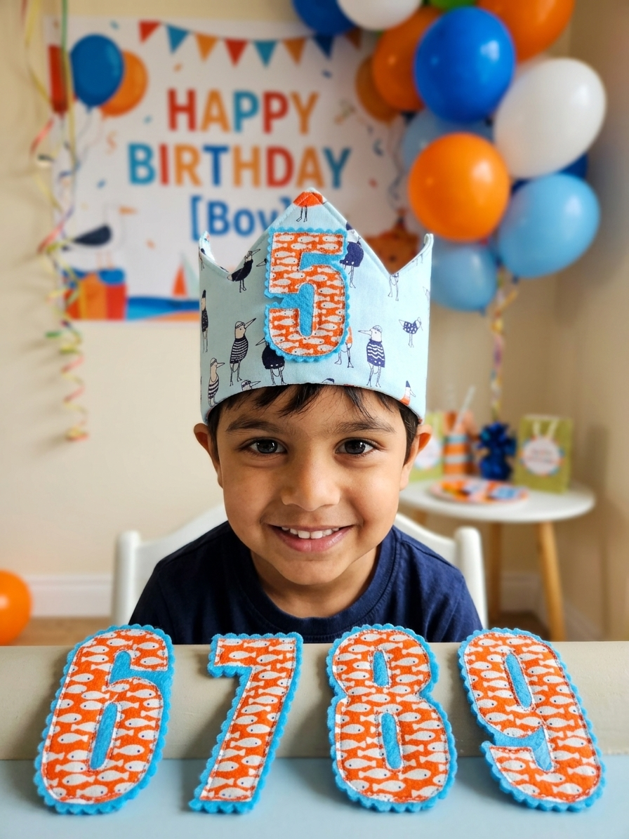 Reusable fabric crown with changeable numbers - Image 2