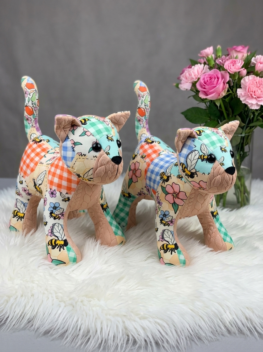 Standing Cat Pre-made Memory Bear